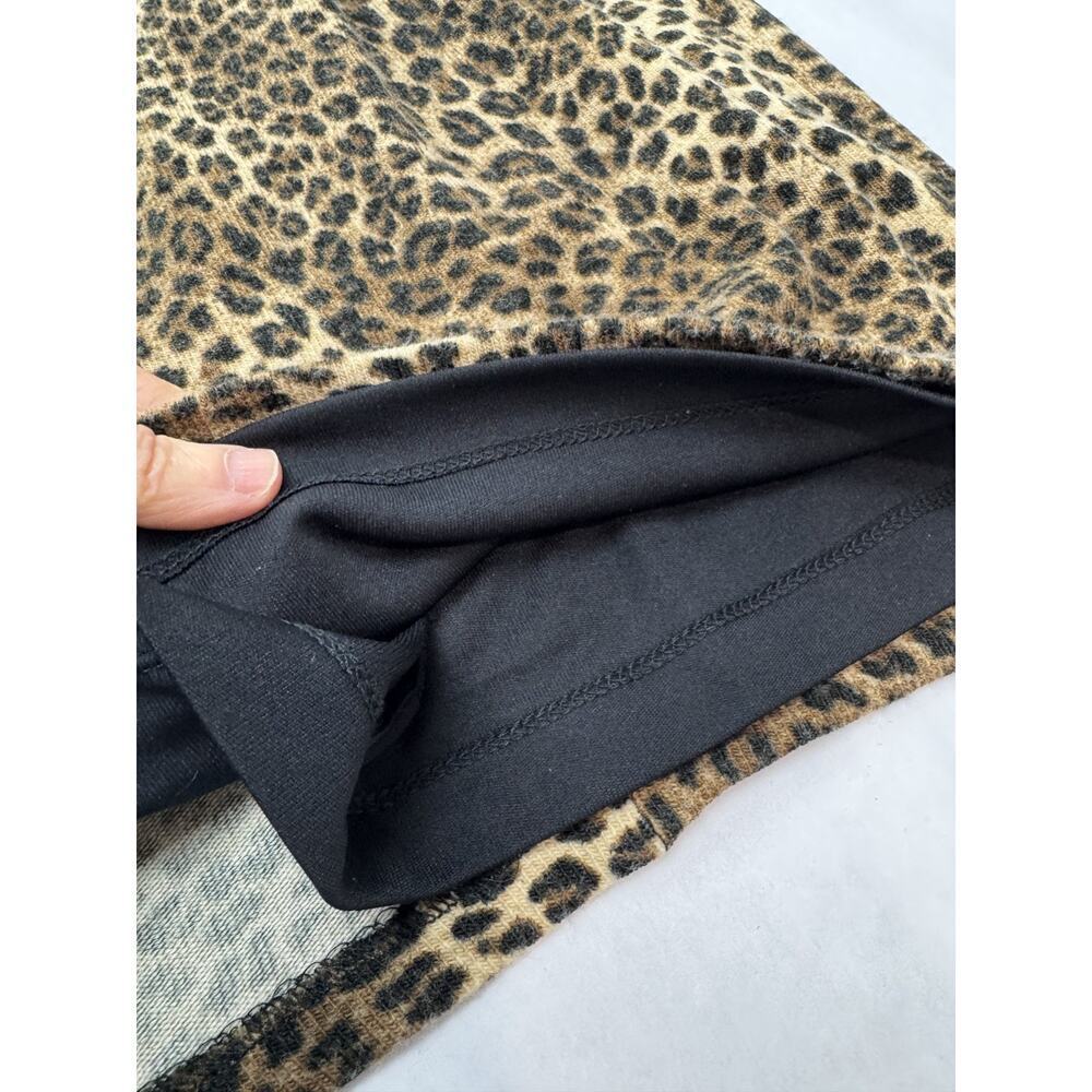 Vintage Y2K Cache Leopard Print Dress Bodycon Twist Waist Ruched Slimming Small - Picture 9 of 9